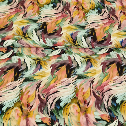 "La Moda" 100% Viscose Digital Print - Swirlscape - The Fabric Counter