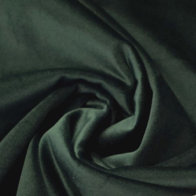 Luxury Velvet - Dark Green - The Fabric Counter