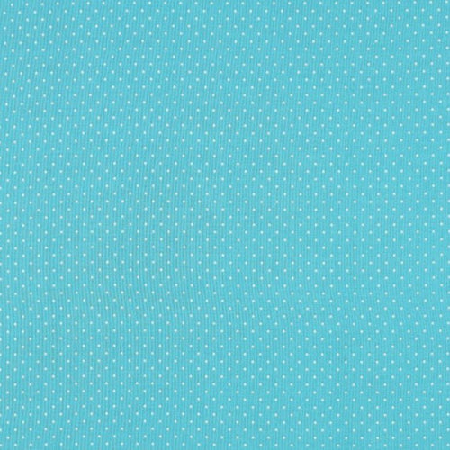 Mini Spot 100% Cotton Print - Aqua - The Fabric Counter