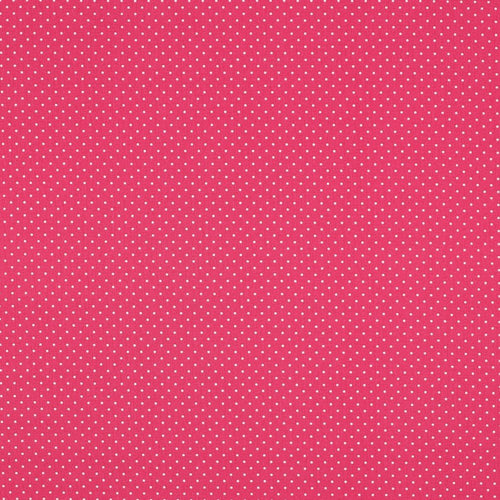 Mini Spot 100% Cotton Print - Cerise - The Fabric Counter