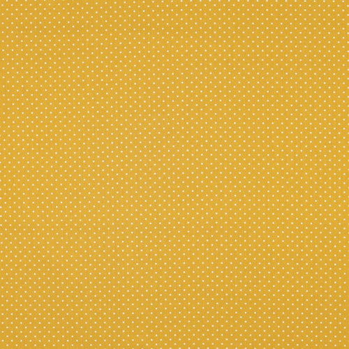 Mini Spot 100% Cotton Print - Mustard - The Fabric Counter