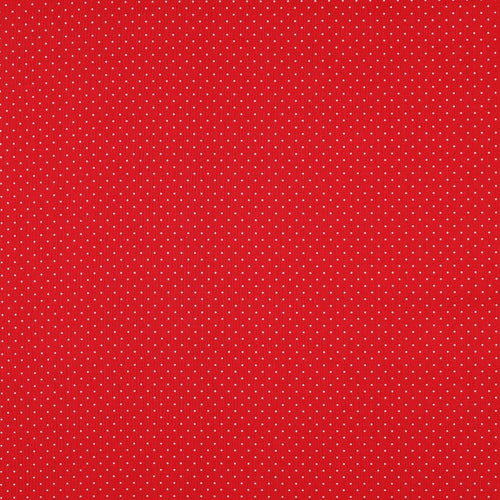 Mini Spot 100% Cotton Print - Red - The Fabric Counter