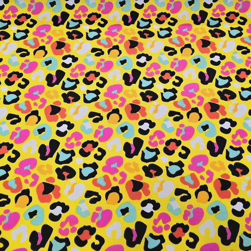 Polycotton - Colourful Leopard - The Fabric Counter