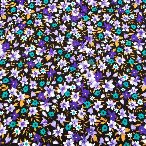Printed Needle Corduroy - Vintage Floral - The Fabric Counter