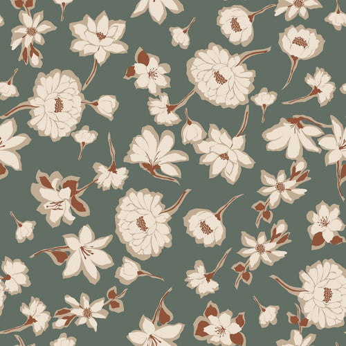 Ramie Linen Print - Floral - The Fabric Counter