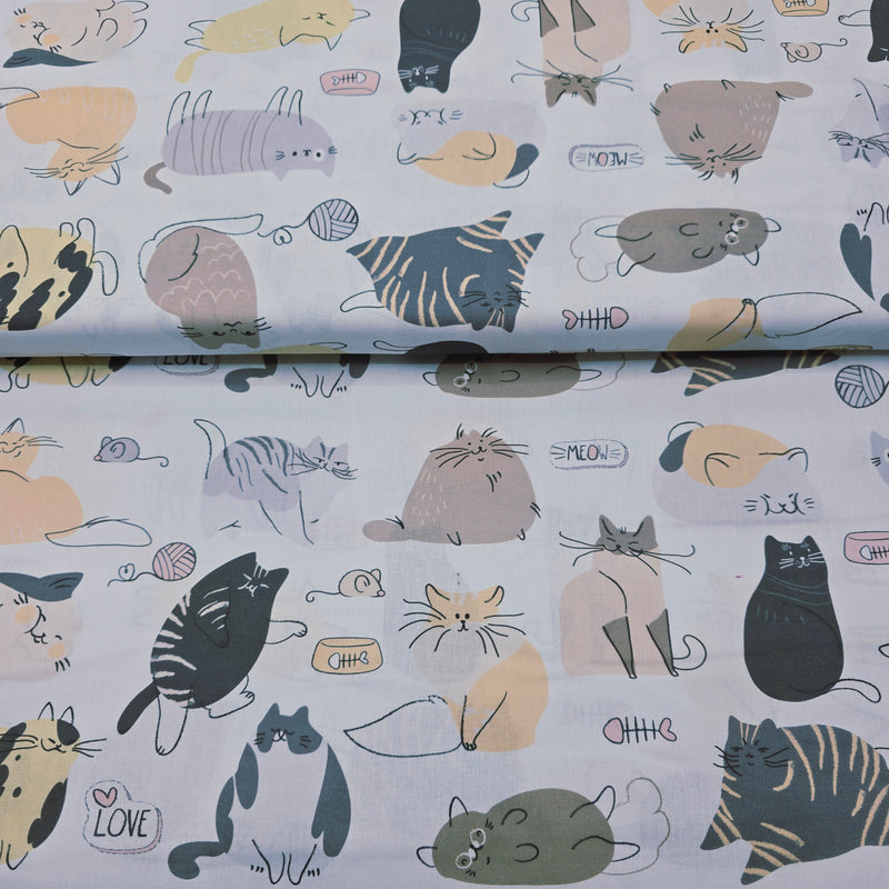 100% Cotton Print - Cats