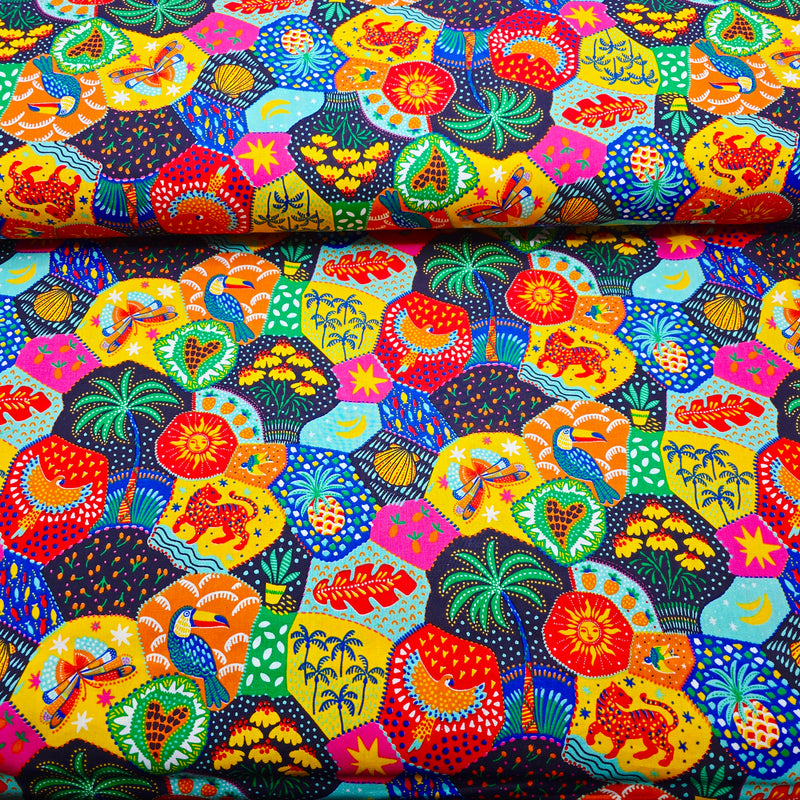 100% Cotton Print - Colourful Tropical