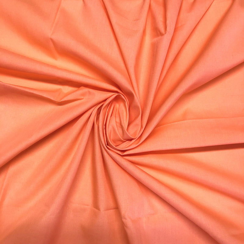 Plain Polycotton - Mango Orange