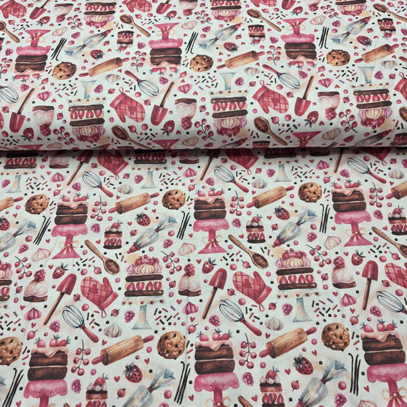 100% Cotton Print - Cakes & Baking