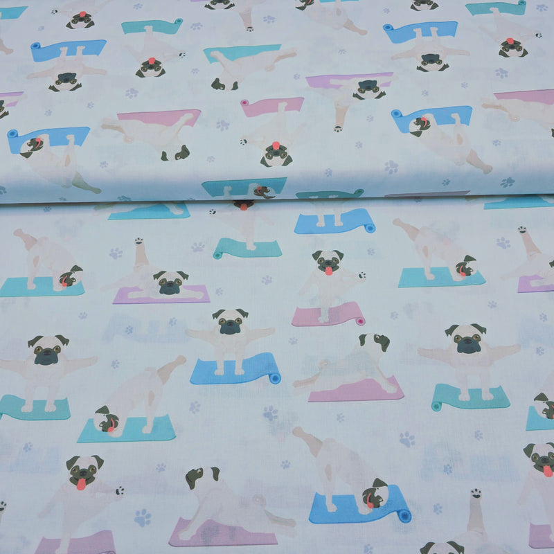 100% Cotton Print - Dog Yoga