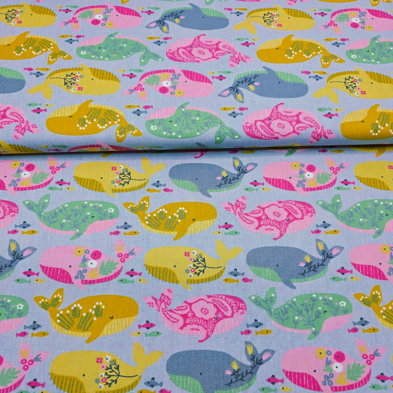 GOTS Organic Cotton - Whales