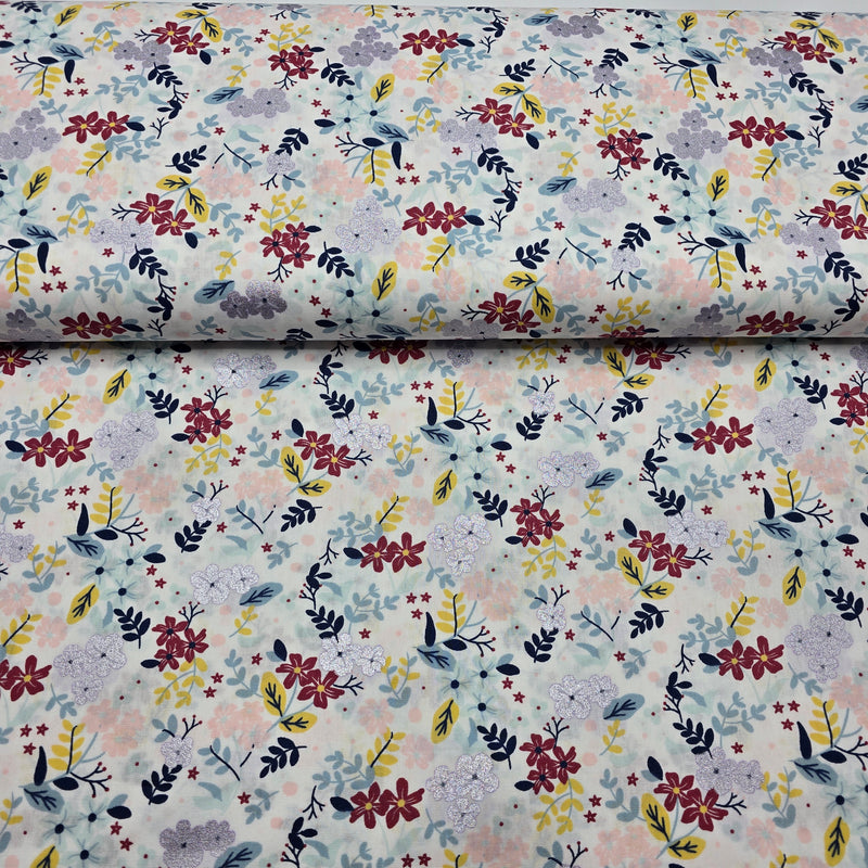 100% Cotton Print - Glitter Floral