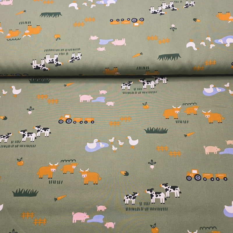100% Cotton Print - Farm Animals