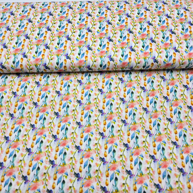 100% Cotton Print - Floral Watercolour