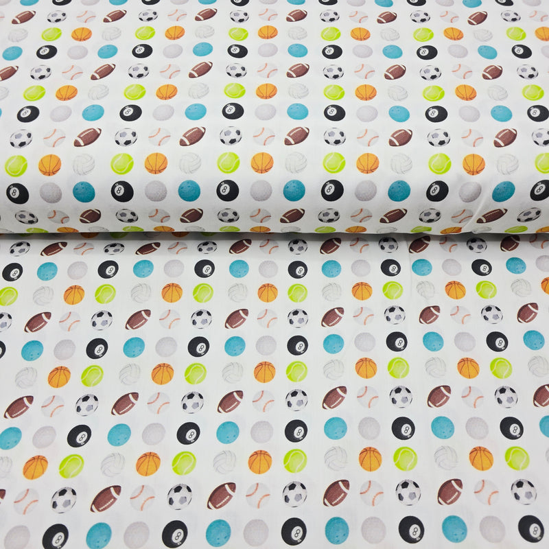 100% Cotton Print - Sports Balls