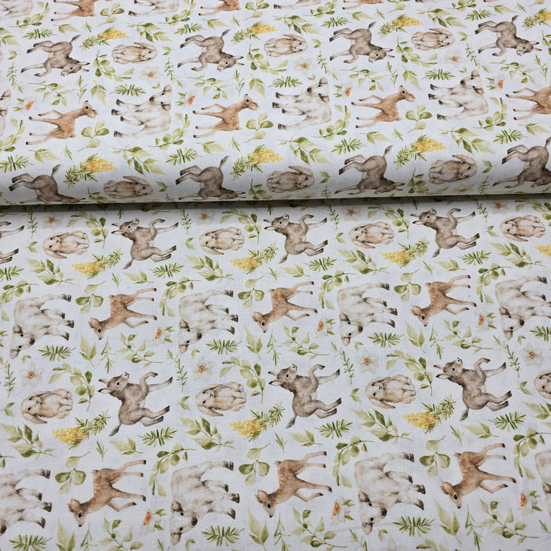 100% Cotton Print - Farm Animals