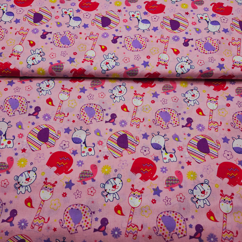 100% Cotton Print - Baby Animals