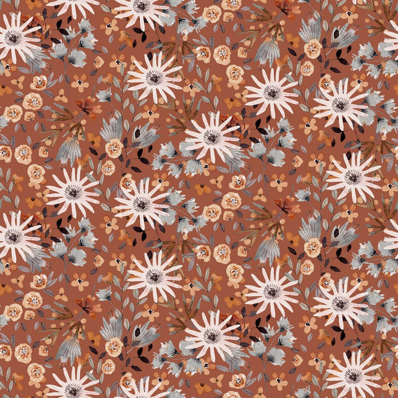 Soft Sweat Brushed Cotton Jersey - Floral