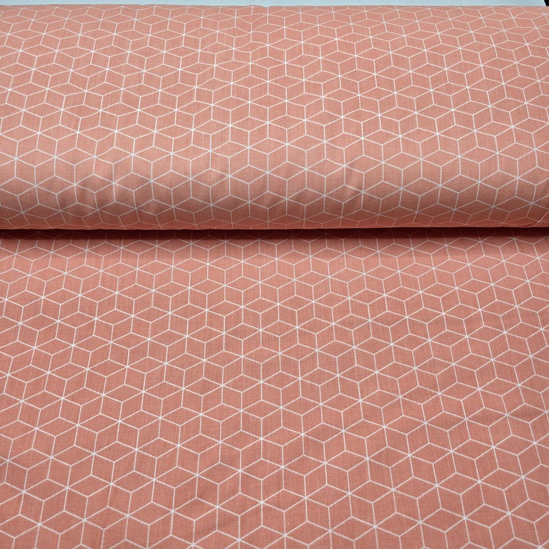 100% Cotton Print - Geometric Cubes