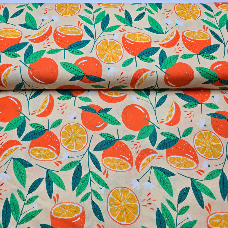100% Cotton Print - Oranges