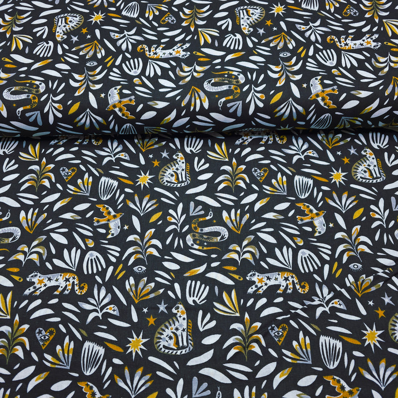 100% Cotton Print - Occult Animals