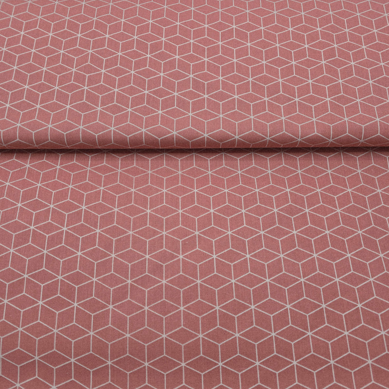 100% Cotton Print - Geometric Cube