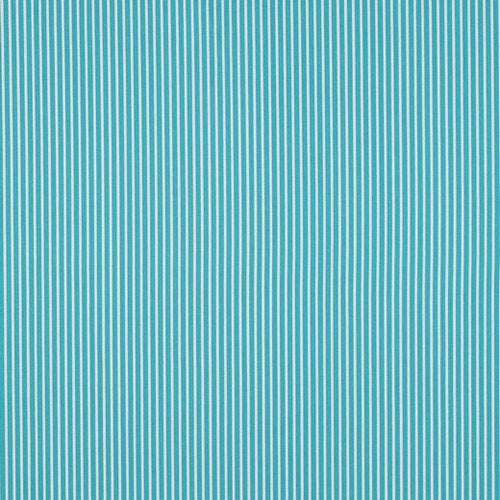 Small Stripe 100% Cotton Print - Aqua - The Fabric Counter