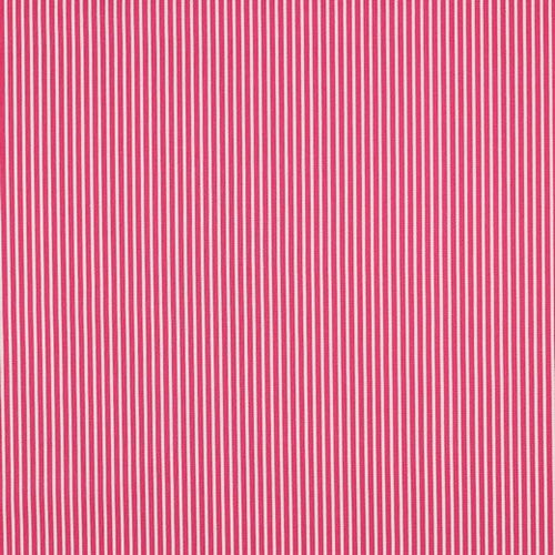 Small Stripe 100% Cotton Print - Cerise - The Fabric Counter