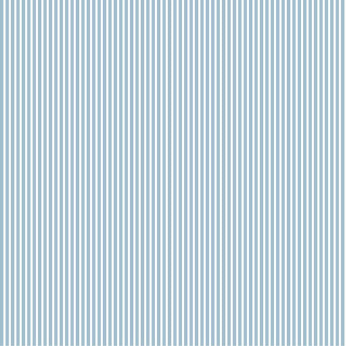 Small Stripe 100% Cotton Print - Sky Blue - The Fabric Counter