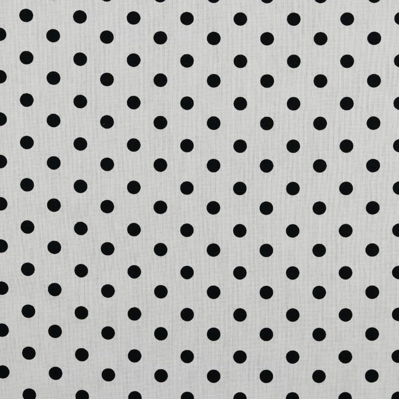 Spot 100% Cotton Print - White / Black - The Fabric Counter