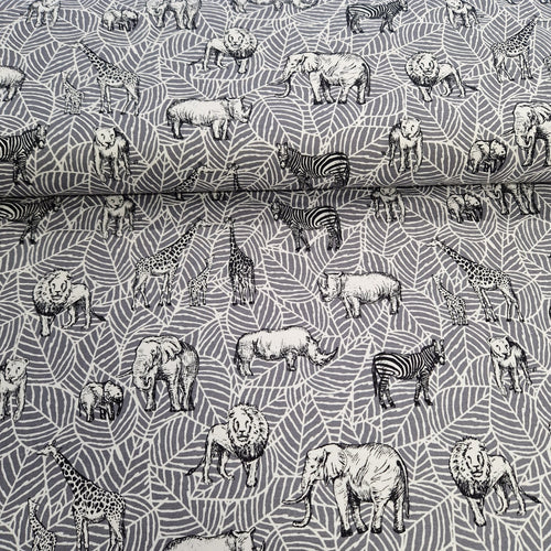 100% Cotton Canvas - Animals - The Fabric Counter