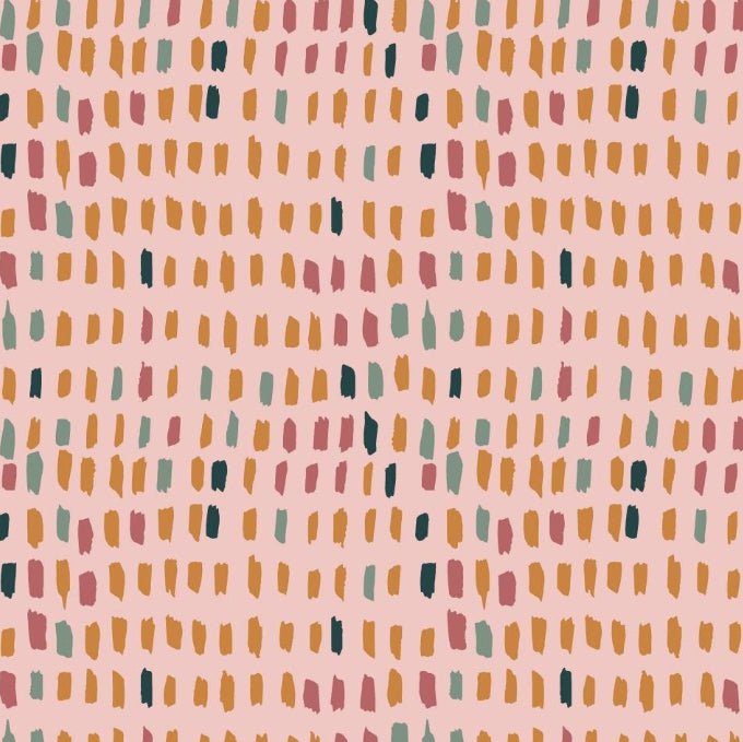 100% Cotton Canvas - Colourful Dash - The Fabric Counter