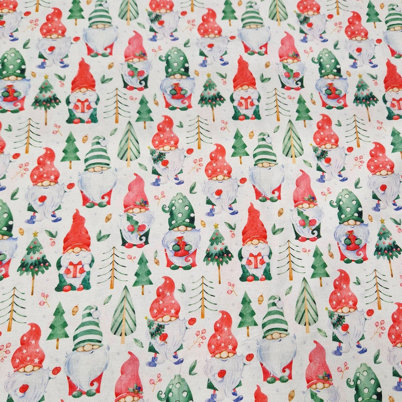 100% Cotton Digital Print - Christmas - Festive Gonks - The Fabric Counter