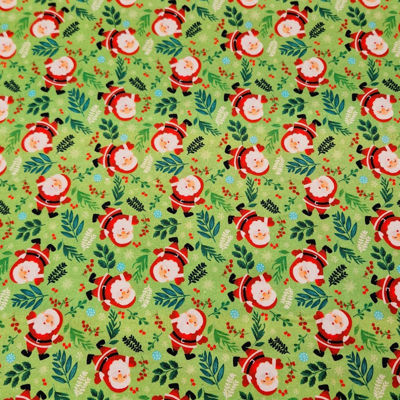 100% Cotton Digital Print - Christmas - Santa - The Fabric Counter