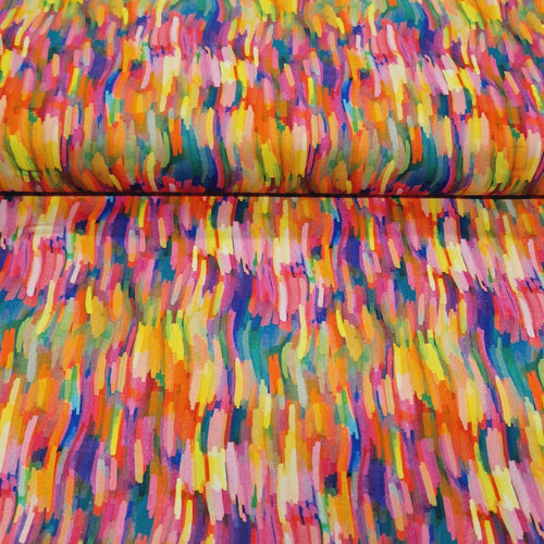 100% Cotton Print - Brush Strokes - The Fabric Counter