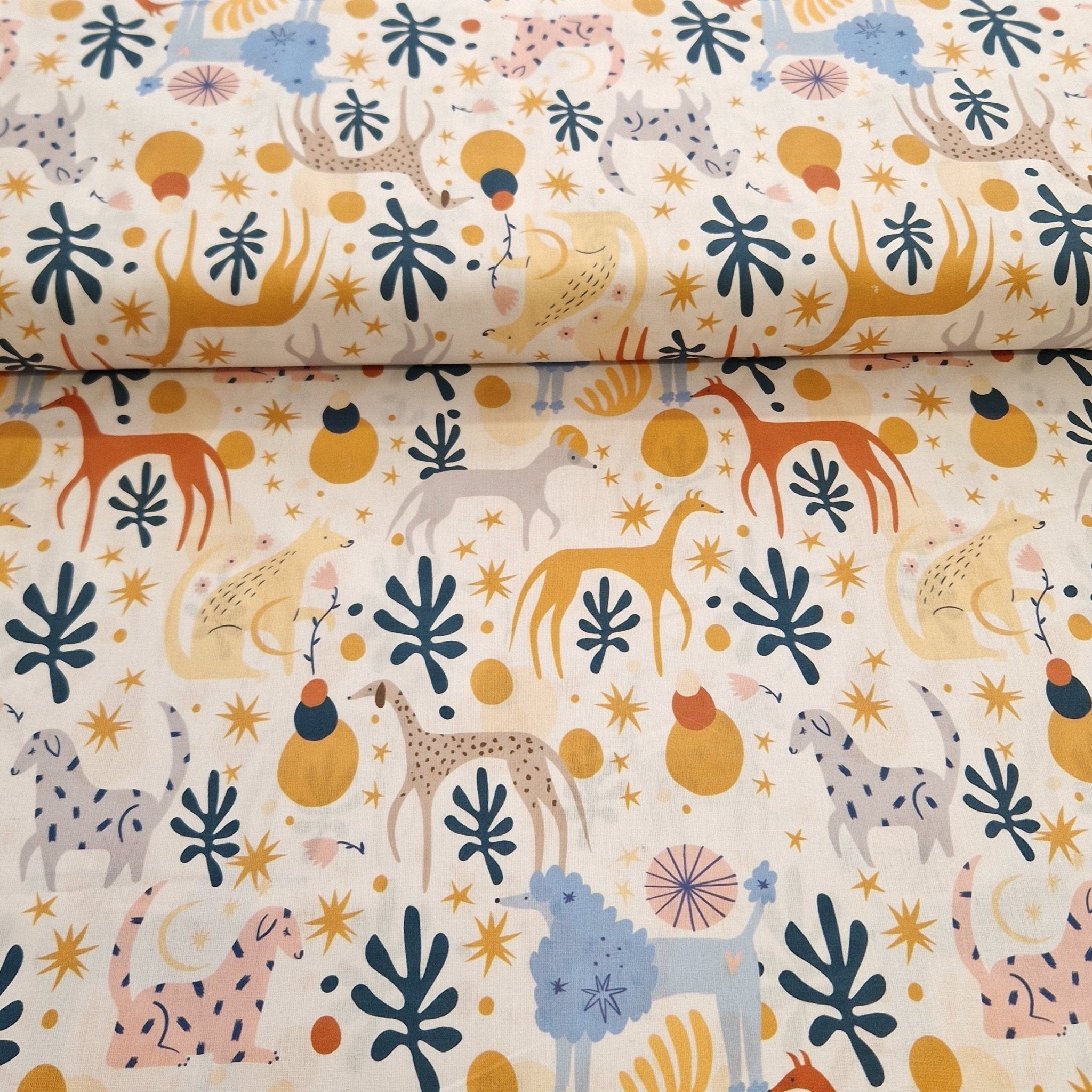 Cotton Oxford Printed Fabric - Dog Paradise