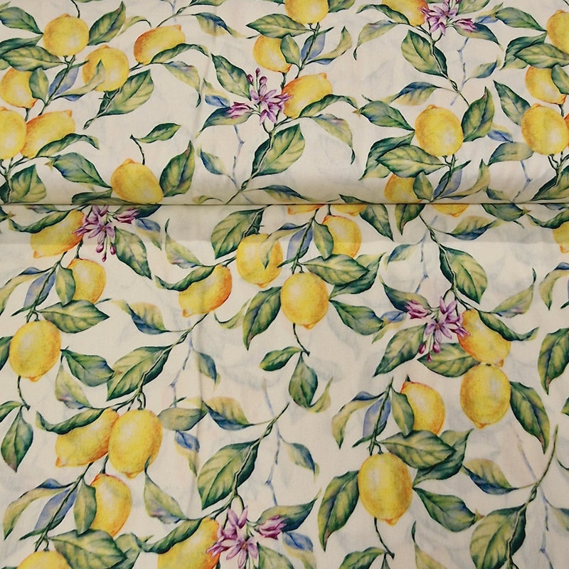 100% Cotton Print - Lemons - The Fabric Counter