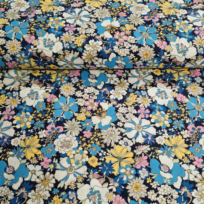 100% Cotton Print - Liberty Inspired Floral - The Fabric Counter