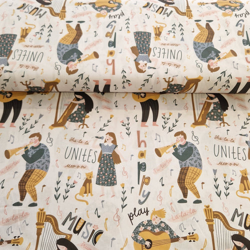 100% Cotton Print - Music - The Fabric Counter