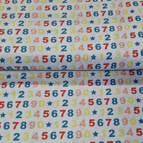 100% Cotton Print - Numbers - The Fabric Counter