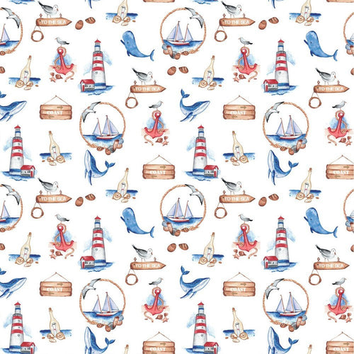 100% Cotton Print - Sea Life - The Fabric Counter