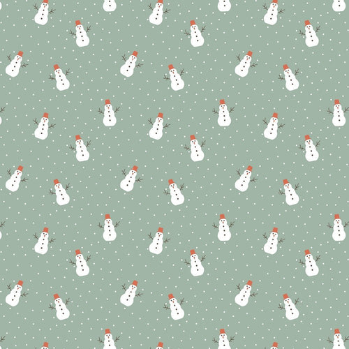 100% Cotton Print - Snowman - The Fabric Counter