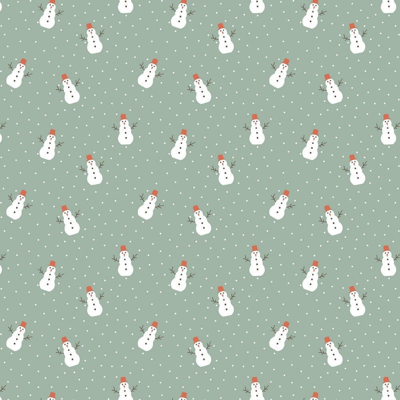 100% Cotton Print - Snowman - The Fabric Counter