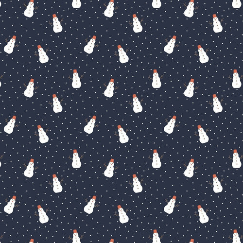 100% Cotton Print - Snowman - The Fabric Counter