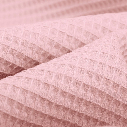 100% Cotton Waffle - Pink - The Fabric Counter