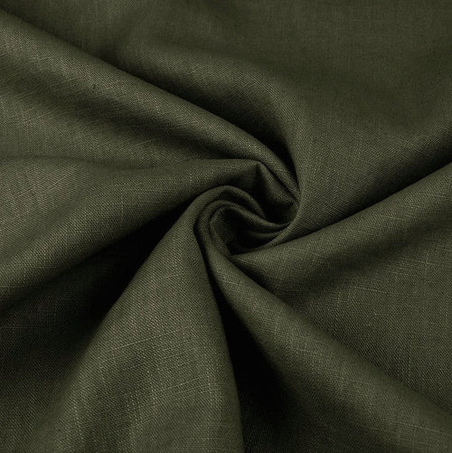 100% Linen - Army - The Fabric Counter
