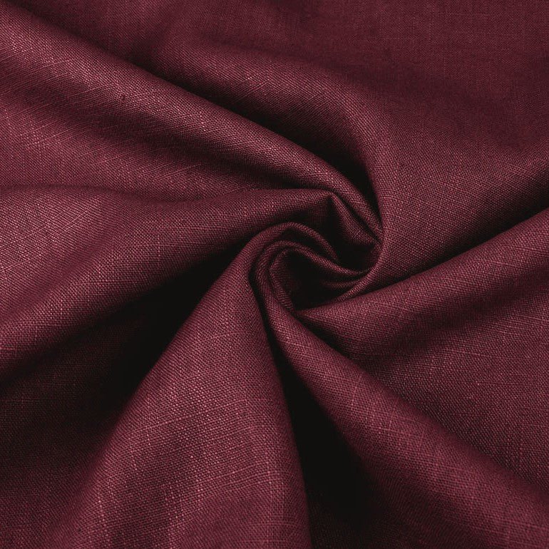 100% Linen - Bordeaux - The Fabric Counter
