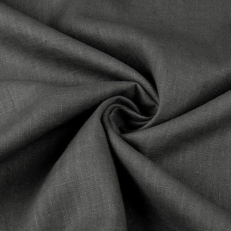 100% Linen - Dark Grey - The Fabric Counter