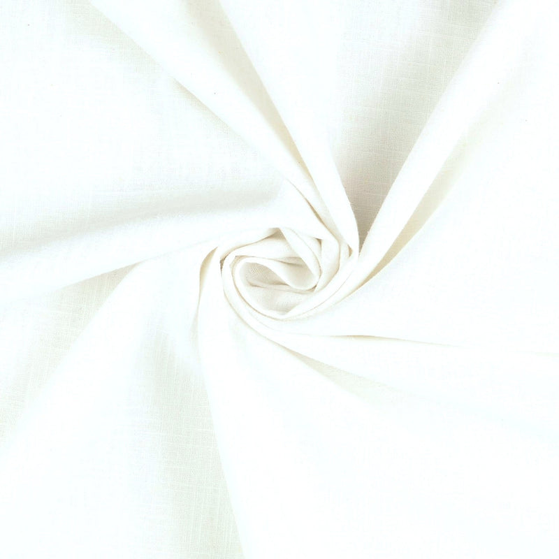 Linen Fabric 60 Wide Natural 100% Linen By The Yard (White) 