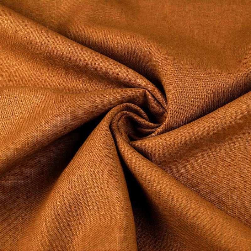 100% Linen - Rust Brick - The Fabric Counter